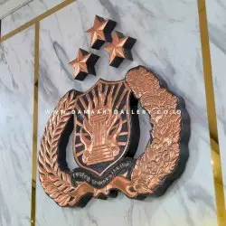 Logo Polri Material Tembaga